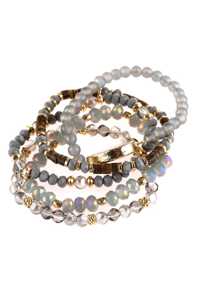 Natural Stone Charm Mixed Beads Bracelets
