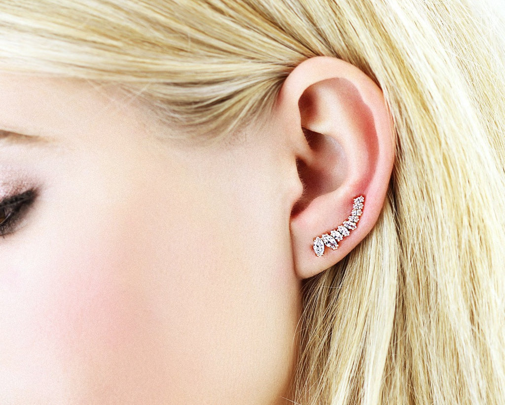 Marquise Ear Climbers