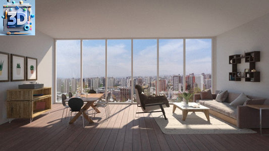 Living Room Design 3D Model