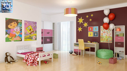 Kids Room Interior 3D Model