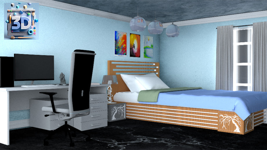 bed room modern 3D Model