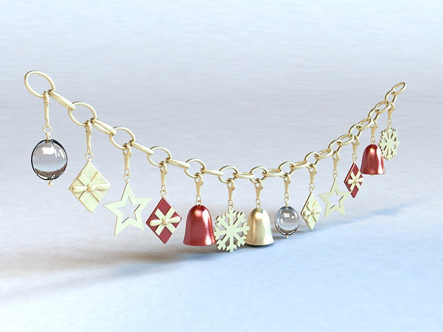 Christmas Bell Necklace 3D Model